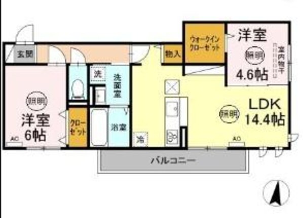 D-Resena　江平中町の物件間取画像